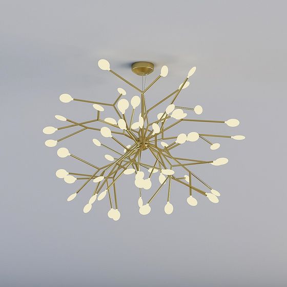 Elegant Low-Poly Chandelier 3D model for Modern Spaces