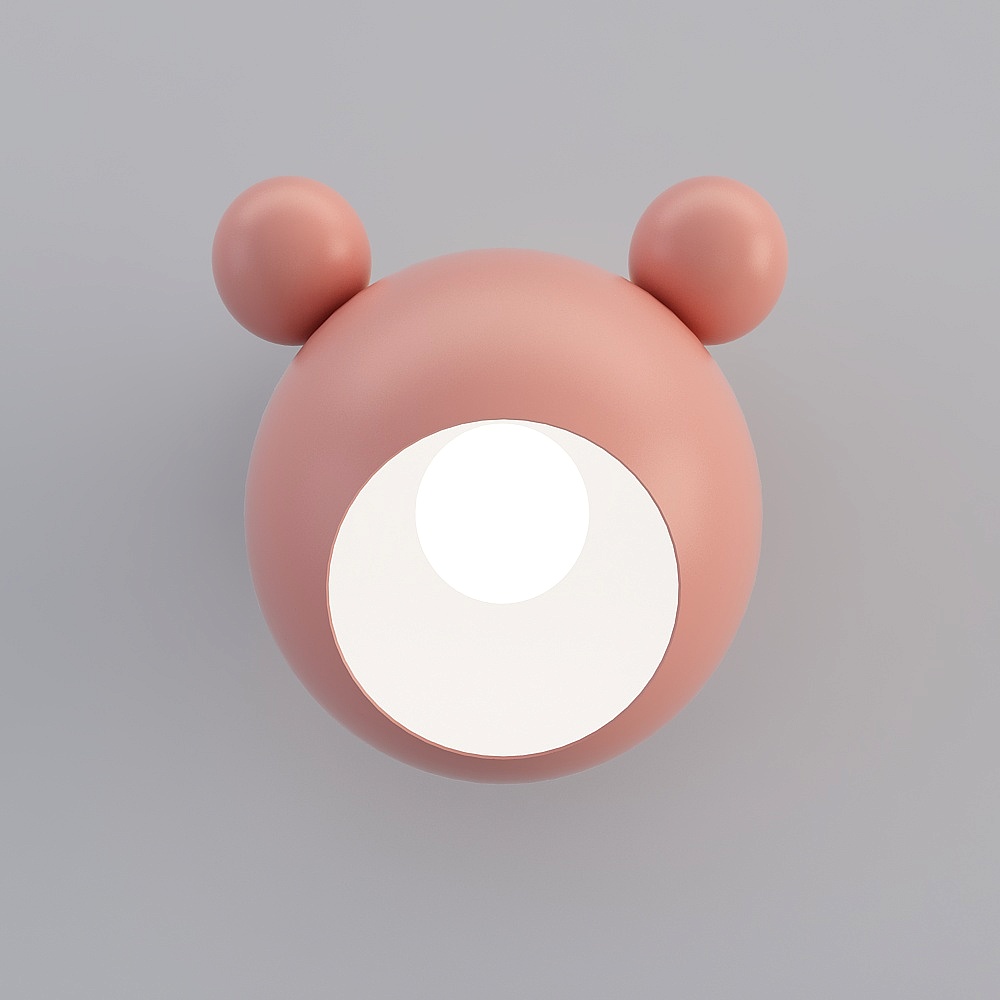 Scandi Pink Modern Iron Wall Light