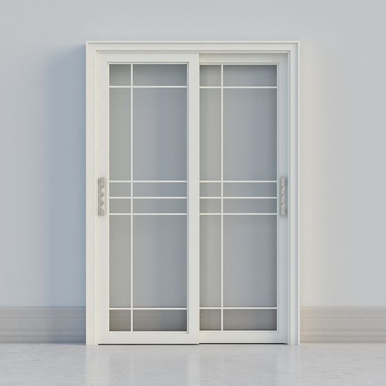 Elegant Glass Sliding Door 3D model