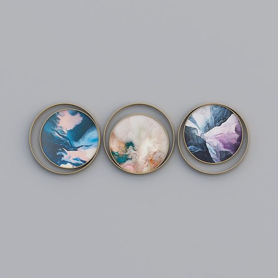 Abstract Circular Frame 3D model for Creative Projects