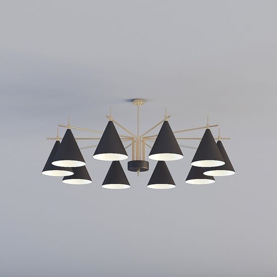 Cone-Shaped Pendant Light 3D model