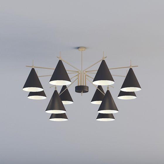 Geometric Minimalist Chandelier 3D model