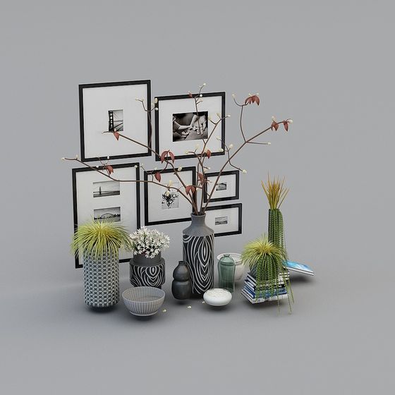 Urban Oasis Low-Poly 3D model