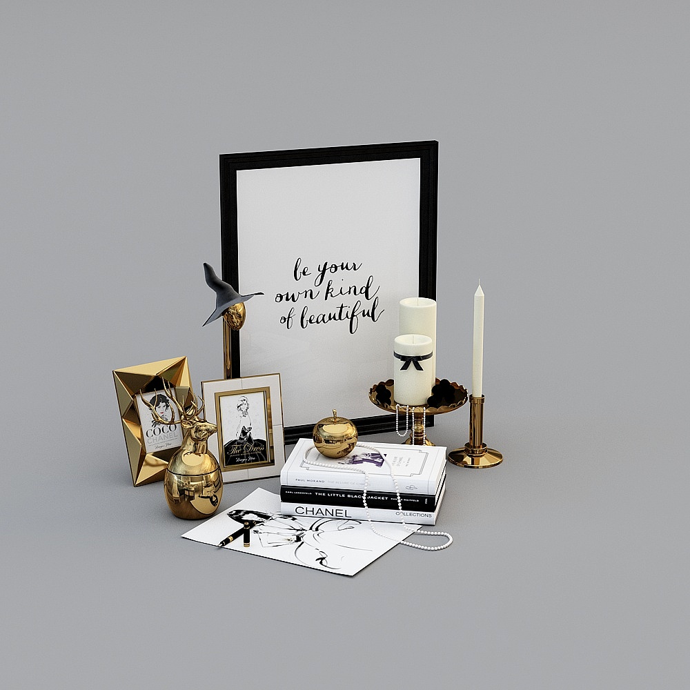 Modern book candlestick swings combine 3D model ID: 241188