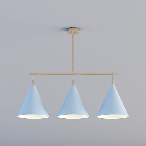 3Dライト全てAQ-モダンミニマリストダイニングルームベッドルームラウンジシャンデリア-VD88020-3L-ブルー