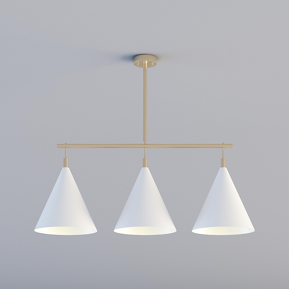 3D lights are all AQ- Modern minimalist dining room bedroom study lounge lounge chandelier-VD88020-3L-white