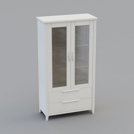 Elegant Minimalist Storage Cabinet 3D model