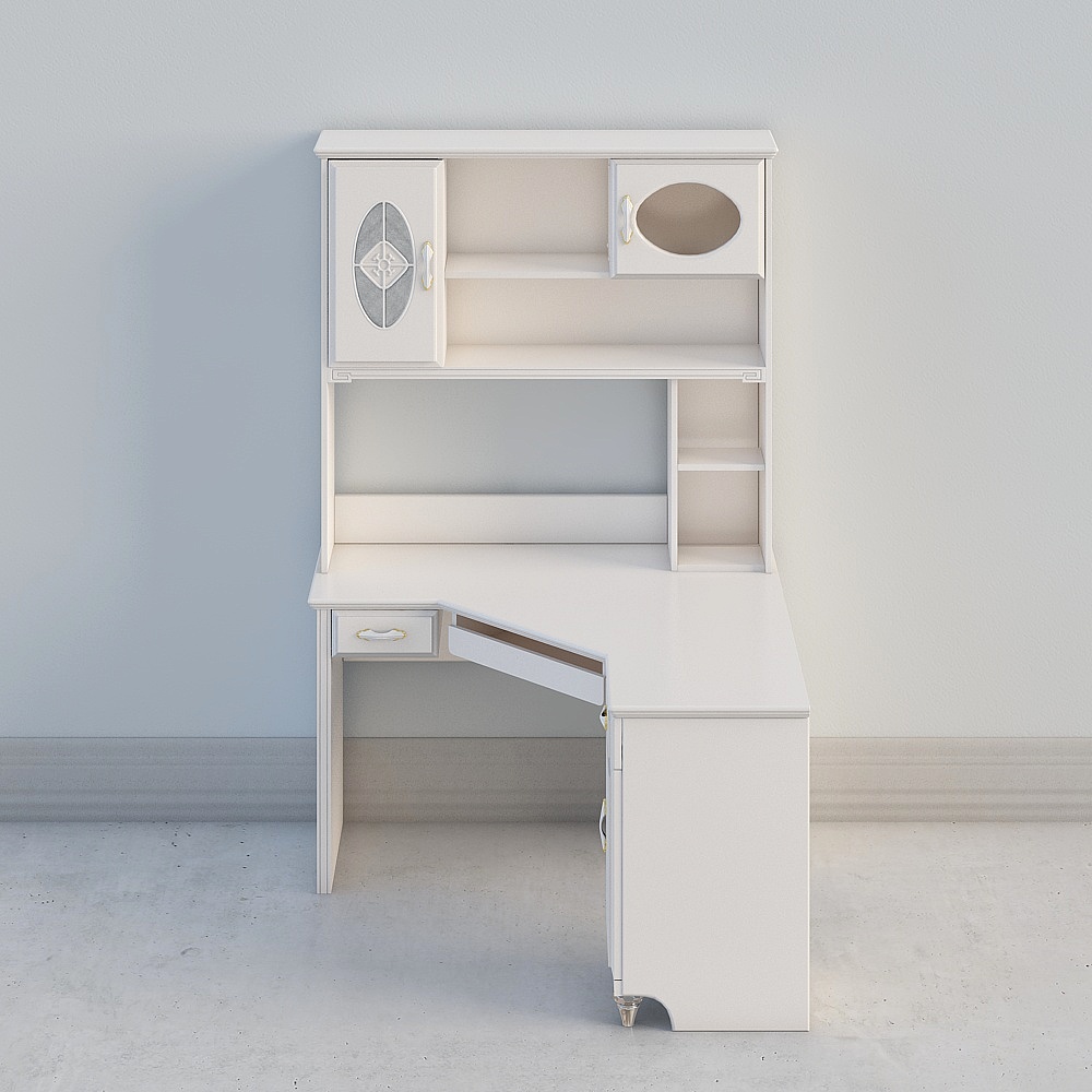 Elegant Study Desk 3D model