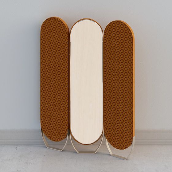 Diamond Pattern Wooden Screen 3D model