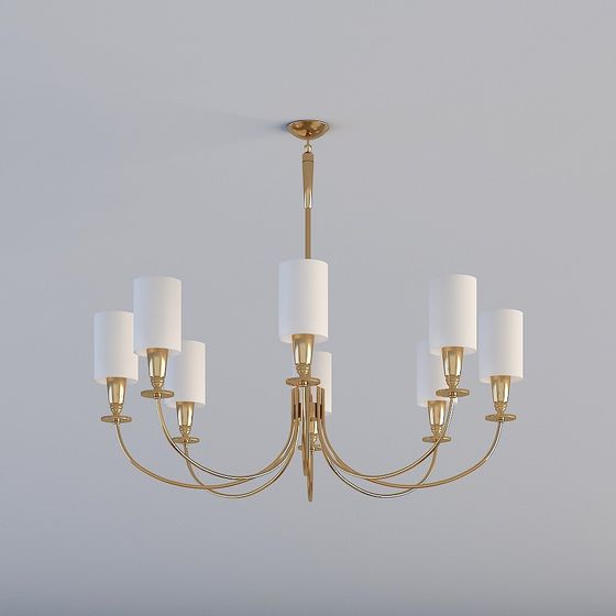 Stylish Chandelier 3D Model for Contemporary Spaces