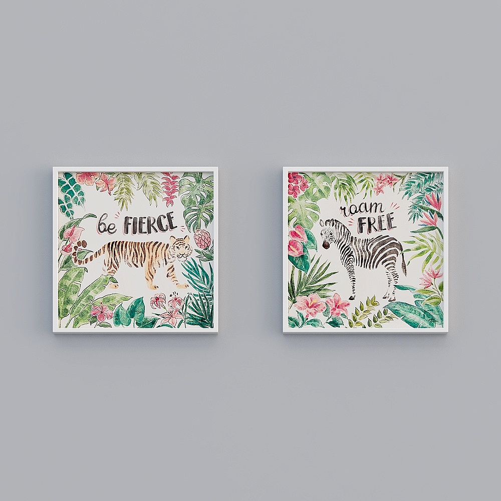 Vibrant 3D Posters: Be Fierce & Roam Free