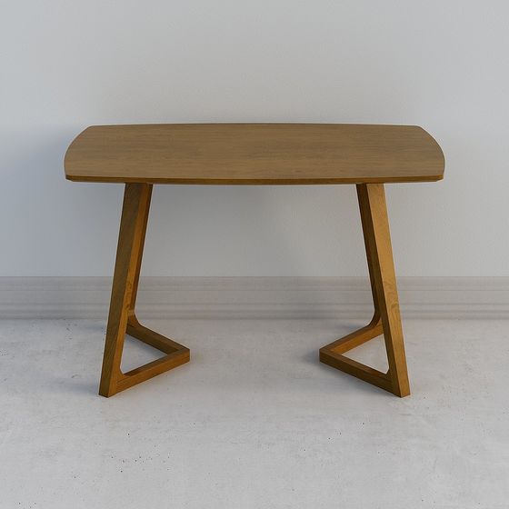 Sleek Wooden Table 3D model