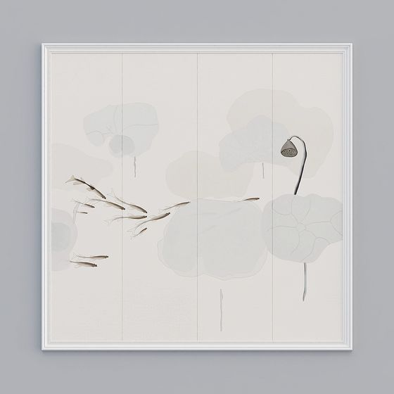 Tranquil Lotus Pond 3D Model for Artistic Spaces