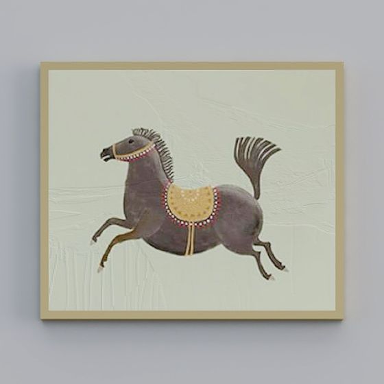 Elegant Galloping Horse 3D model for Creative Projects