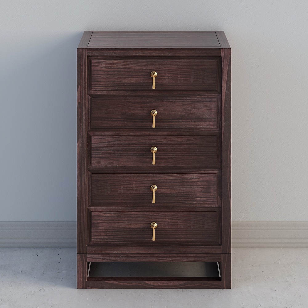 Urban Wooden Chest of Drawers 3D model