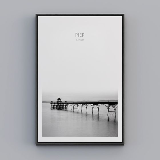 Clevedon Pier 3D model - Elegant Historical Structure