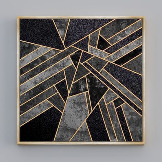 Abstract Geometric Frame 3D Model for Creative Projects