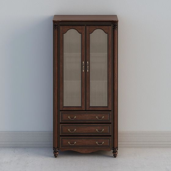 Elegant Vintage Wardrobe 3D model for Sophisticated Spaces