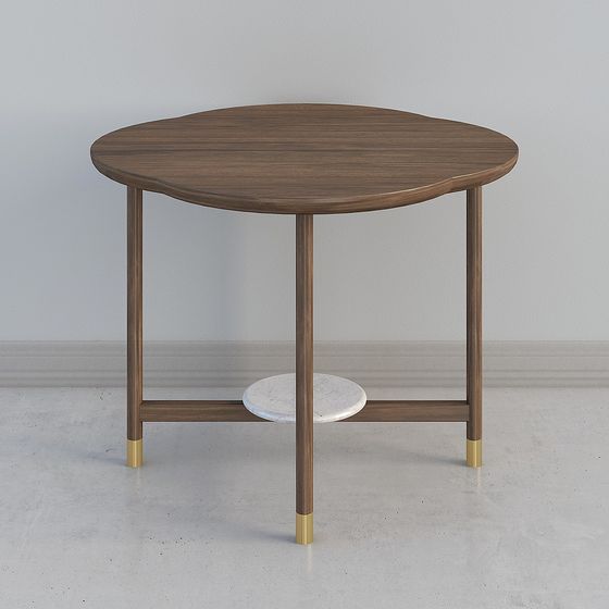 Elegant Round Table 3D model in Modern Minimalist Design