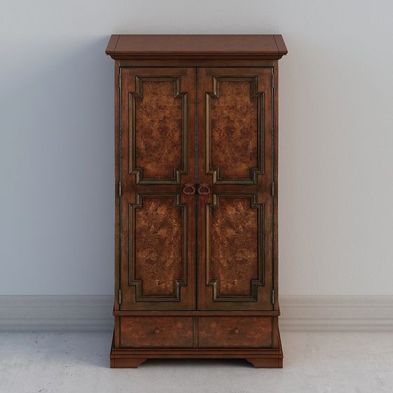 Elegant Vintage Wardrobe 3D model for Modern Designs