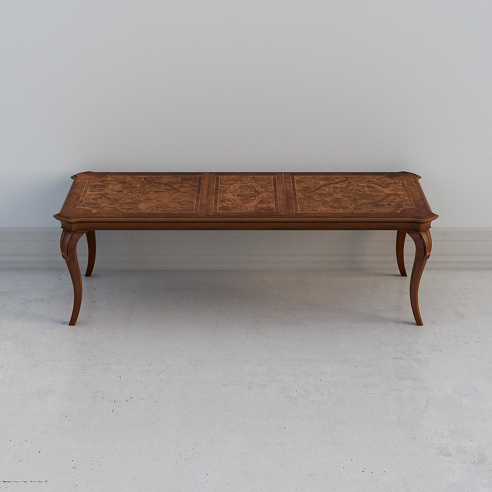 The luxurious solid wood rectangular dining table restaurant around the American classic is carved with clear textures that adjust the 901653 of the dining table