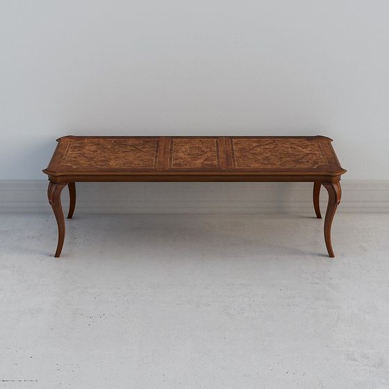 The luxurious solid wood rectangular dining table restaurant around the American classic is carved with clear textures that adjust the 901653 of the dining table