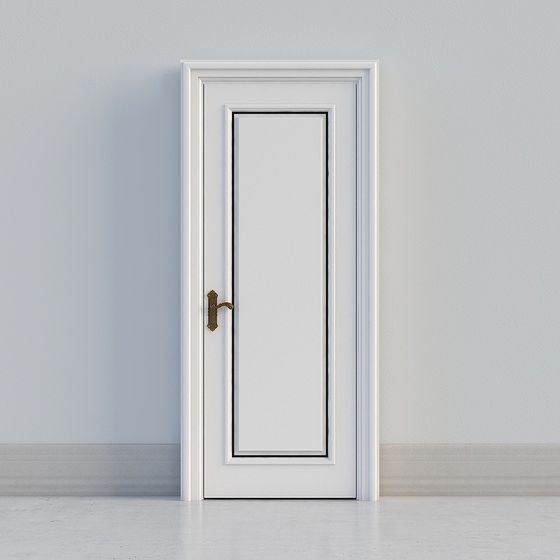 Elegant Low-Poly 3D Door Model