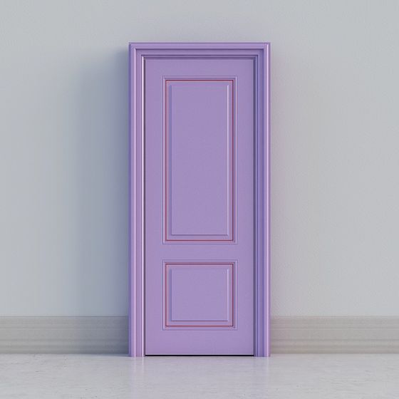 Elegant Purple 3D Door Model for Creative Projects
