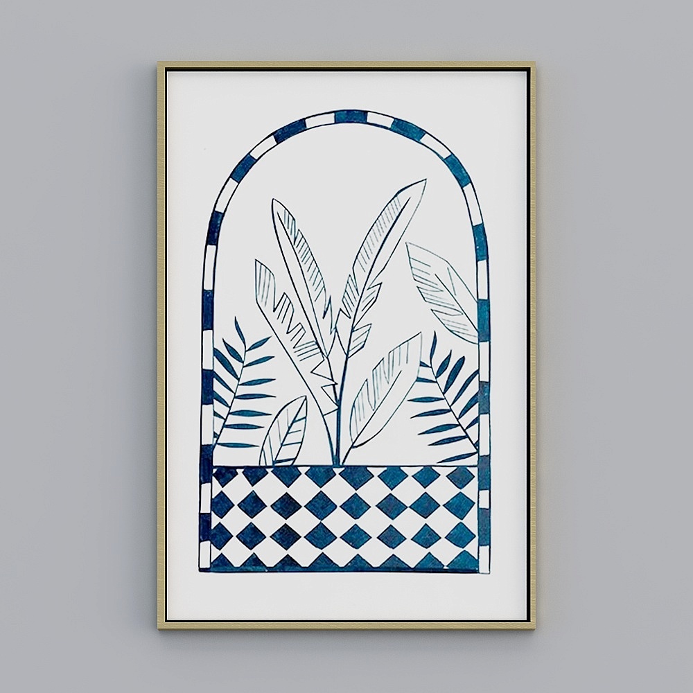 Scandinavian luxury decorative painting-Antalya B