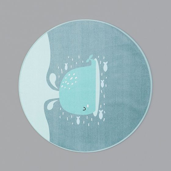 Gray Little Whale Carpet 3D Model for Cozy Interiors