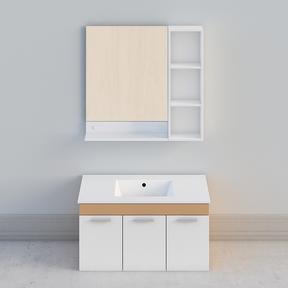 Minimalist Bathroom Vanity 3D model