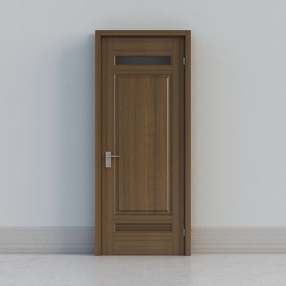 Elegant Low-Poly 3D Model Door for Interior Design