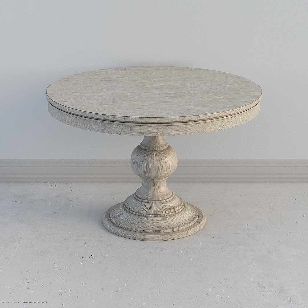 The new American-style modern minimalist light and luxurious round dining table around Merege West 713361