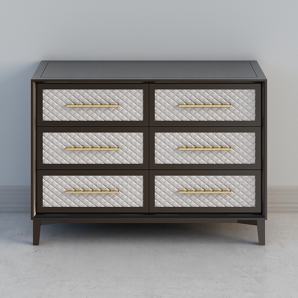 Elegance Six-Drawer Chest 3D model