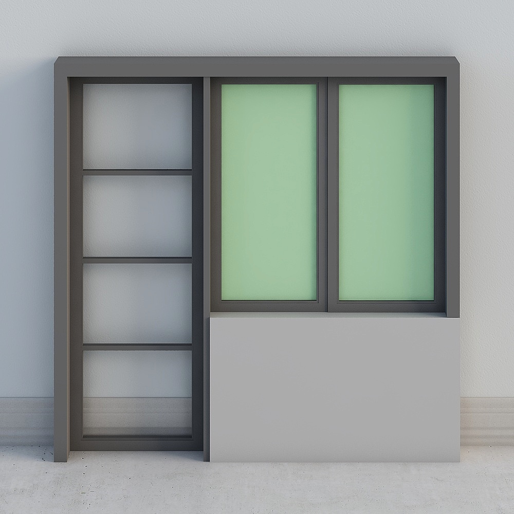 современная серая балконная дверь с окнами