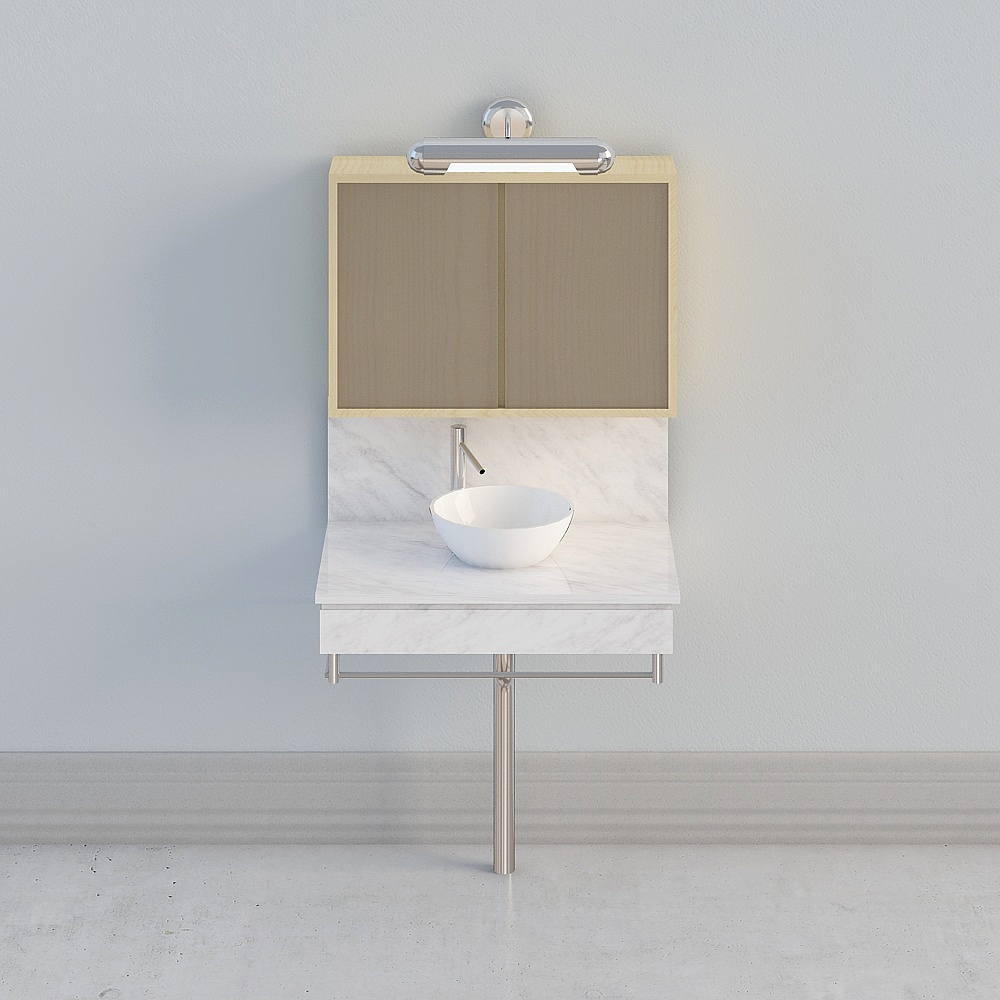 Minimalist Bathroom Cabinet 3D model