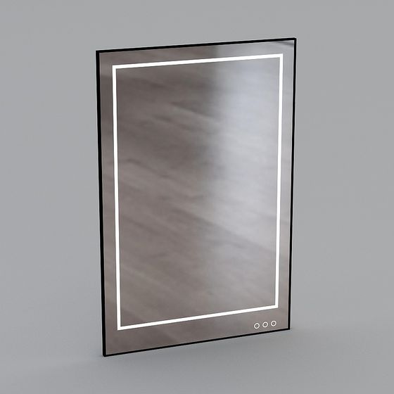 Unique Low-Polygon Mirror 3D model for Modern Interiors
