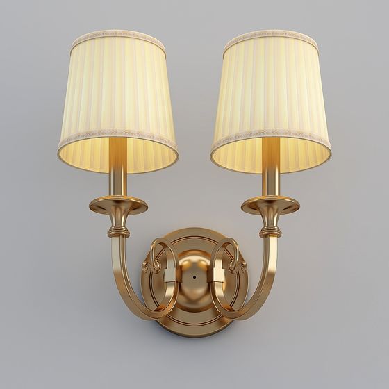 Elegant Metal Wall Lamp 3D model for Modern Interiors