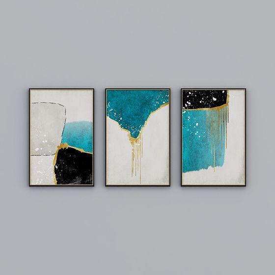 Color Symphony Abstract Art 3D Model for Creative Use