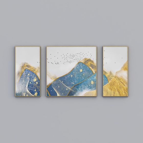 Mountain River Landscape 3D Model Art