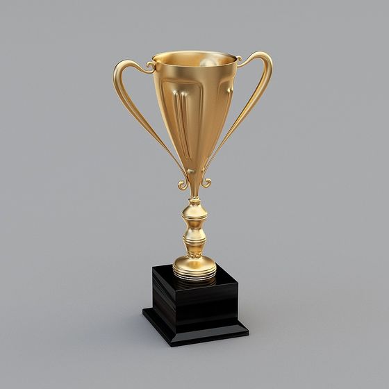 Elegant Gold Trophy 3D model