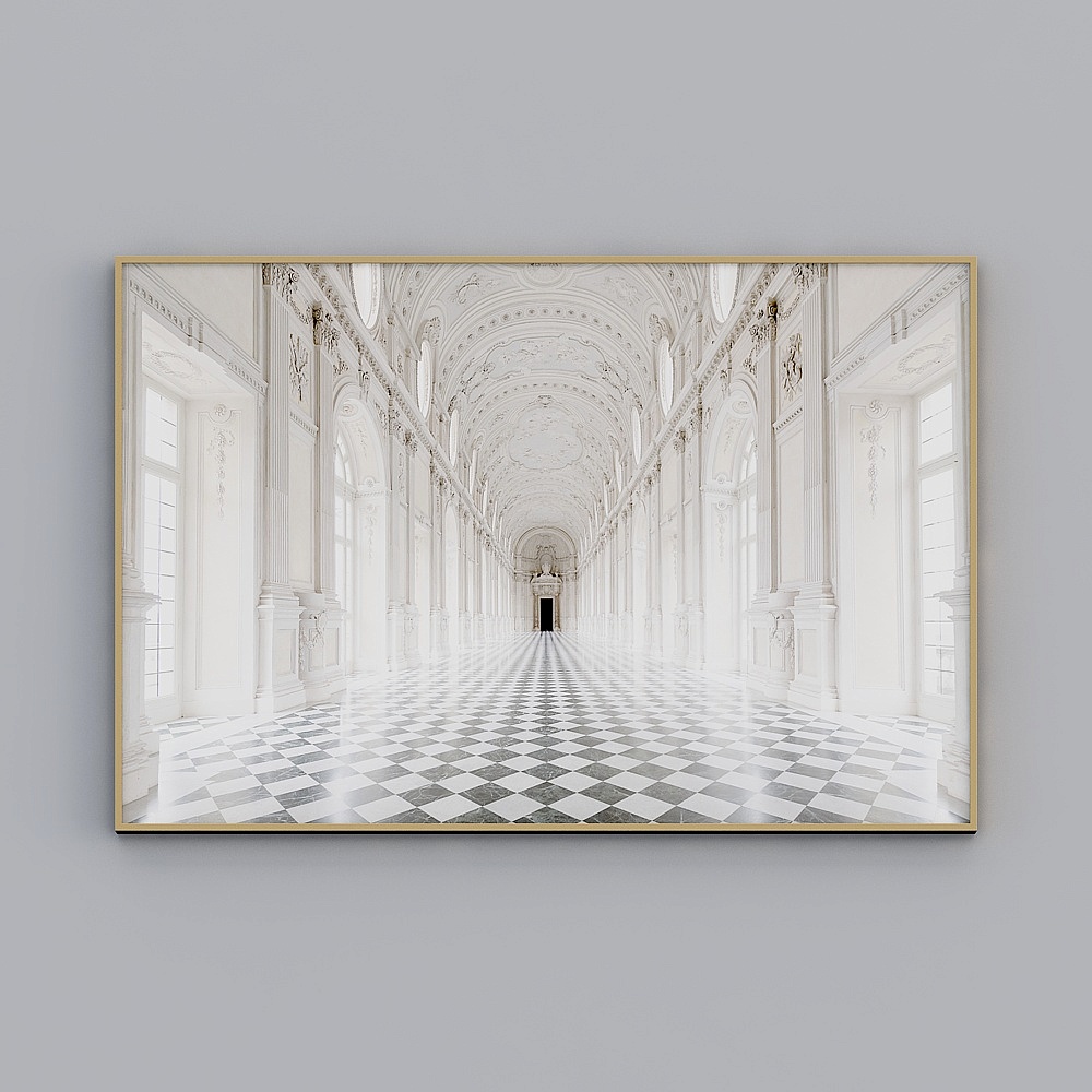 Original European romantic architectural decoration painting