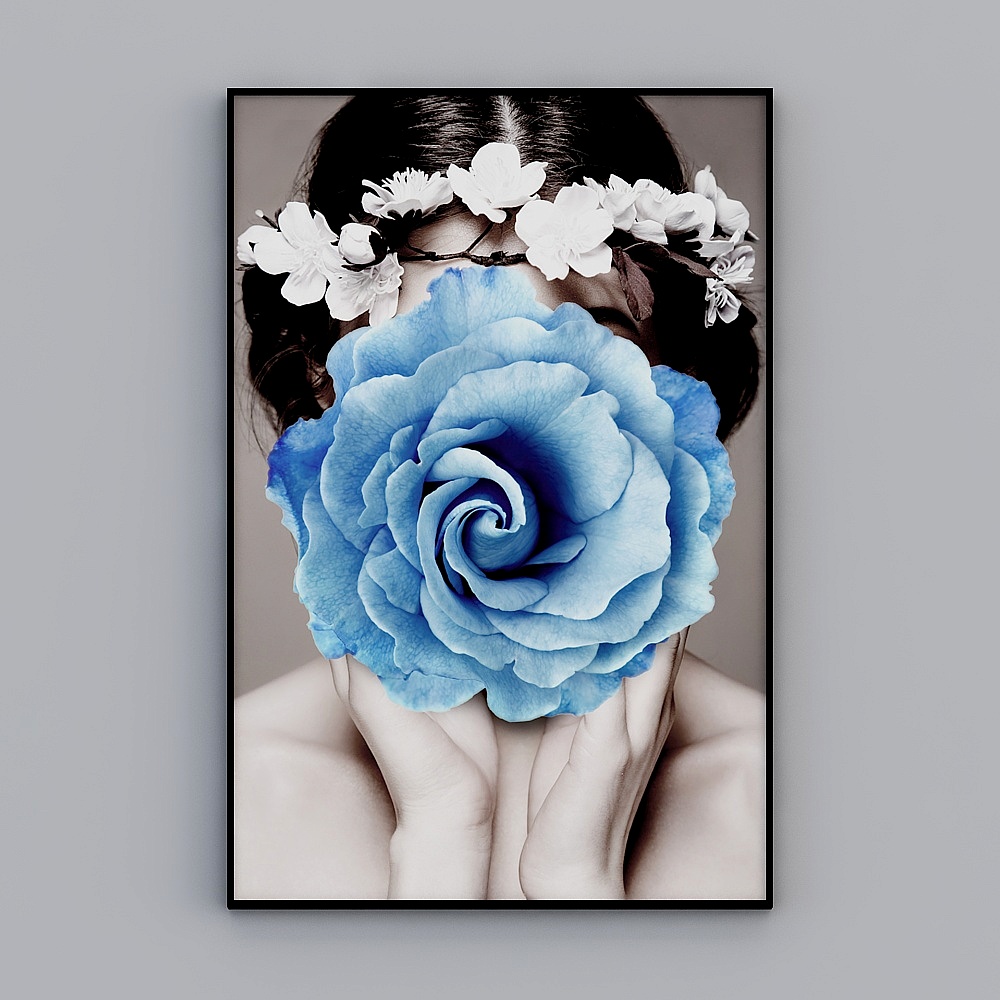 Modern living room bedroom adornment painting flowers and girls