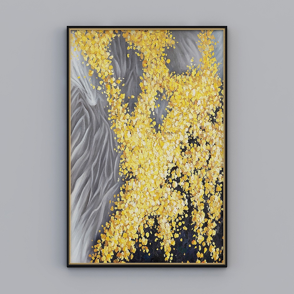 Original New Chinese style Modern Abstract hand-painted Gold For
