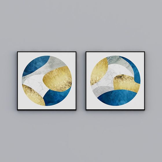 Abstract Circular Frame 3D model for Artistic Projects