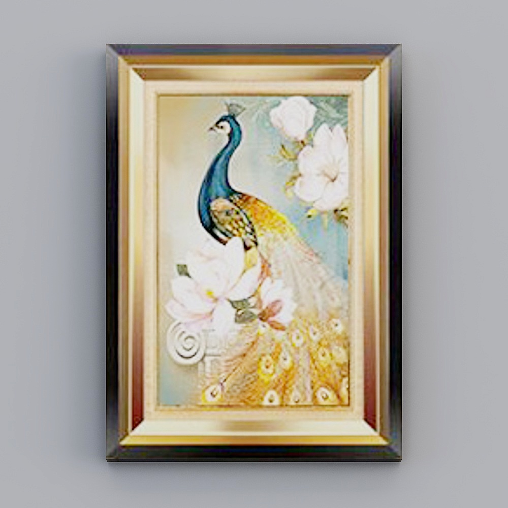 Peacock Flower Language 3D model