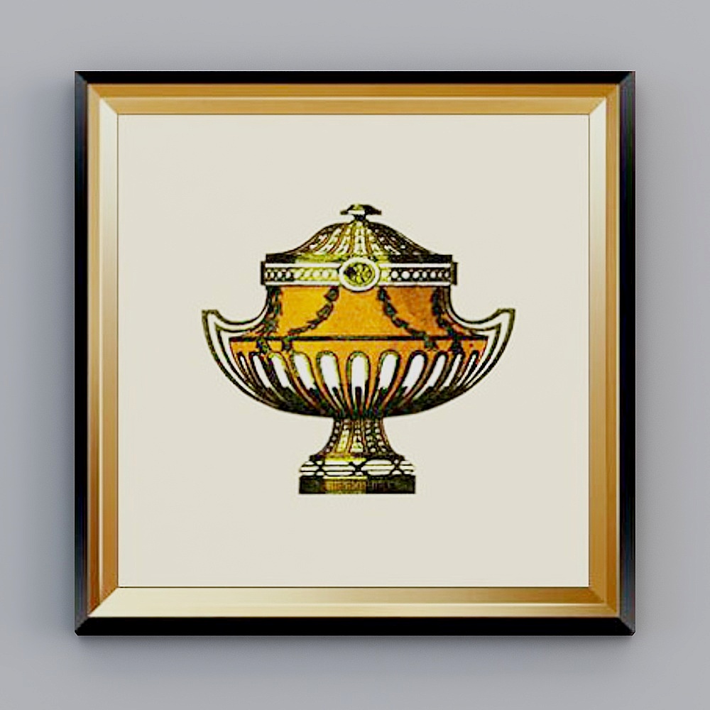 Of061-d- square 80cm-adornment alliance-luxury gold frame