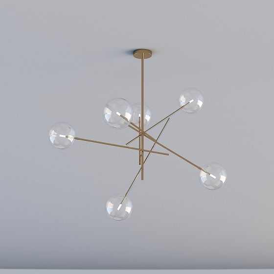 Elegant Hanging Lamp 3D model for Modern Interiors
