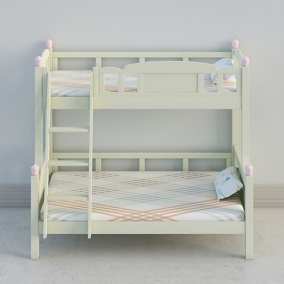 Dreamy Double Bunk Bed 3D model