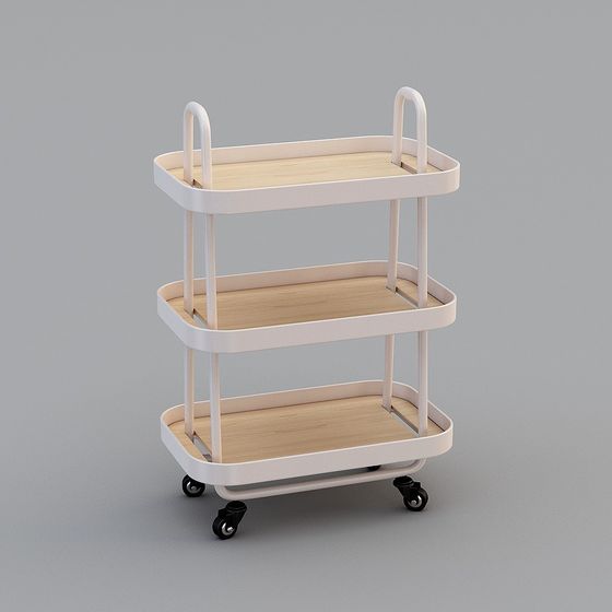 Modern Low-Polygon Utility Cart 3D model